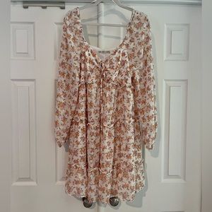 Floral light-weight boho knee-length dress